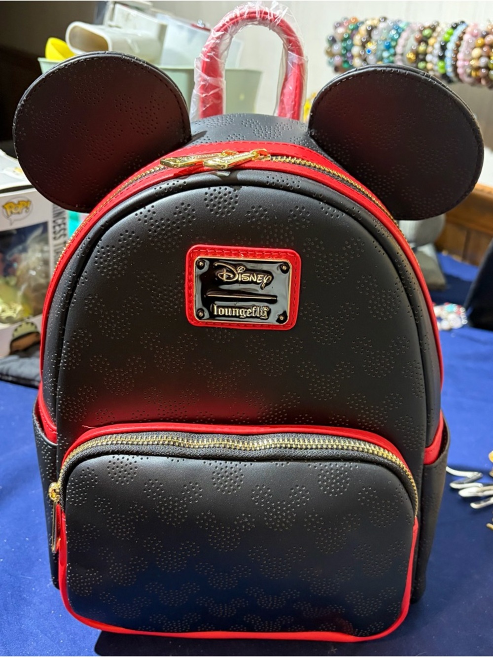 Loungefly Black & Red Mickey Ear Backpack